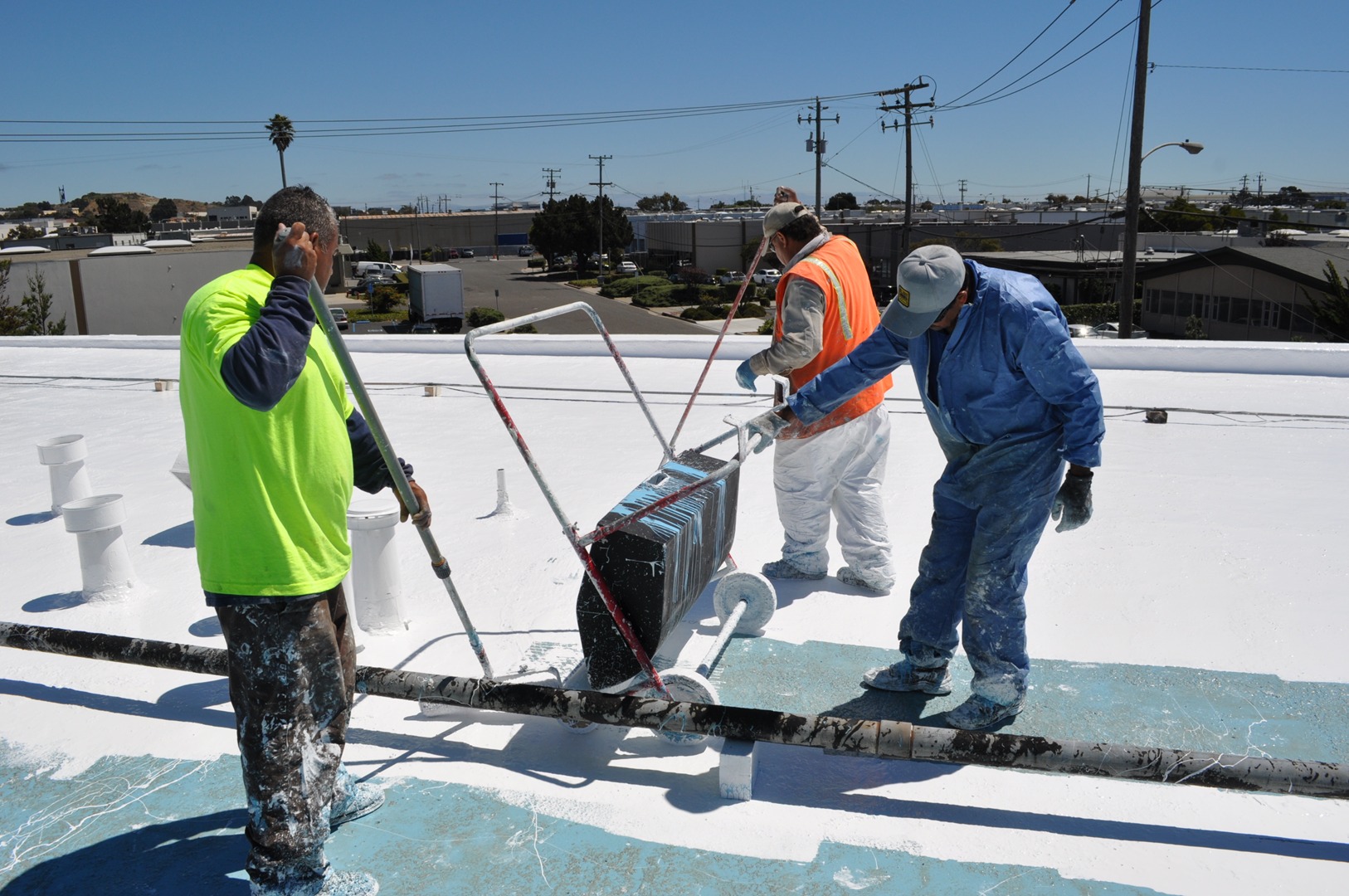 Commercial roof completed by NuShake Roofing
